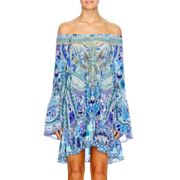 Camilla A Line Frill Dress The Blue Market Size Small b107 - Picture 8 of 13